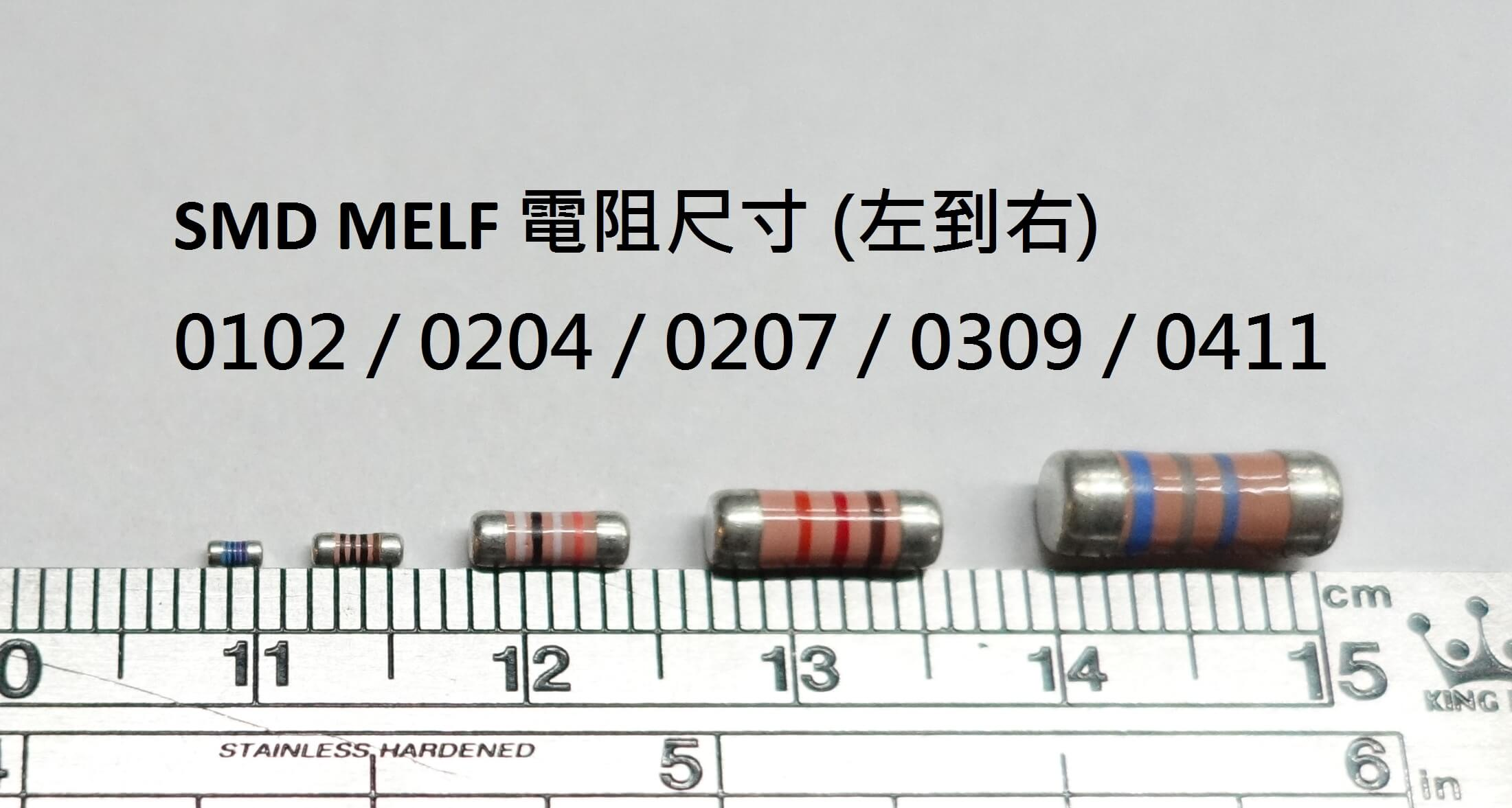 RXF WIREWOUND FUSIBLE MELF RESISTORS SIZE 0207 0309 0411 1/4w 1/2w 1W 2W 3W 