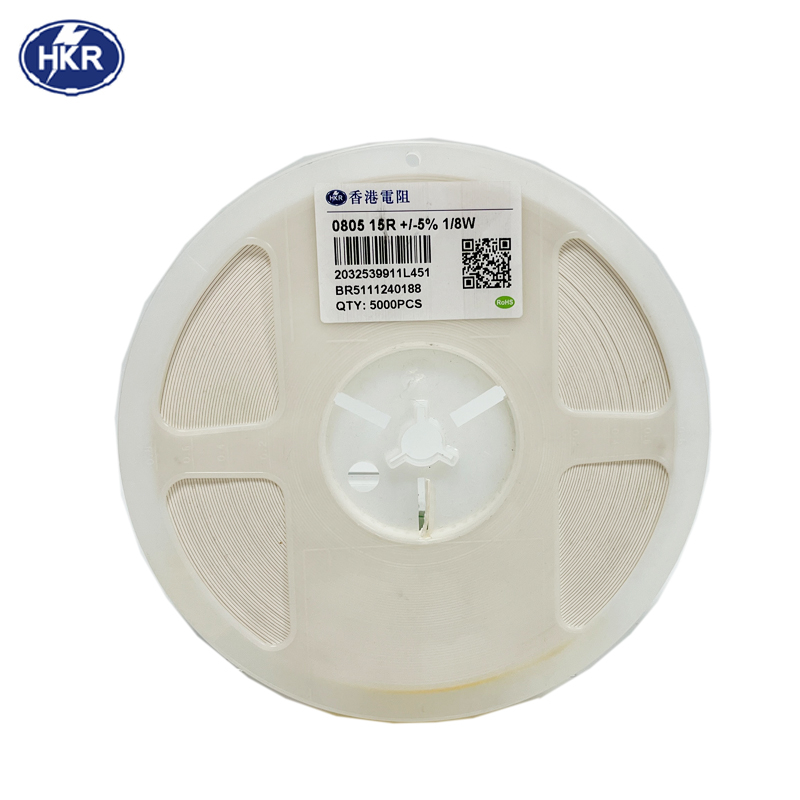 HK resistor manufacturer smt 0805 J 0R 1R 1R1 1R2 1R3 1R4 0R15 !R8 5% 1% for mommunications 