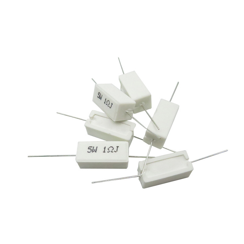SQP 5w Horizontal Ceramic Cement Resistor White Color 