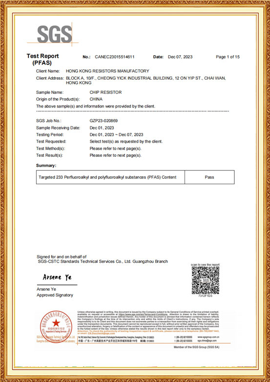 Medical Apparatus Metal Unengraved Chip Resister